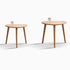 Contemporary Japanese Oval Wood Side Table 1-Tier For Living Room