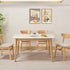 Modern Minimalist Square Bent Backrest Wood Fabric Dining Chair For Dining Room
