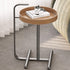 Modern Minimalist Round Tray Leather Stainless Steel Side Table For Living Room