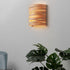 Traditional Japanese Wood Veneer Arch 1-Light Wall Sconce Lamp For Bedside