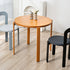 Contemporary Retro Round Wood Poplar Core Panel Dining Table For 2/4 Seats