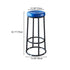 Modern Simplicity Leather Carbon Steel Cotton Metal Round Bar Stool Footrest For Kitchen