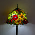 Traditional Tiffany Stained Glass Daisy Dragonfly Shade 2-Light Standing Floor Lamp For Bedroom