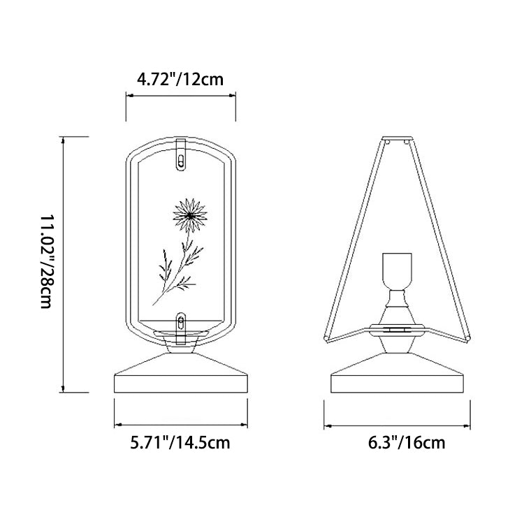 Traditional Vintage Screen Acrylic Iron 1-Light Table Lamp For Bedroom