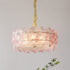 Modern Art Deco Cinquefoil Spherical Cylindrical Glass Iron 6/8 Light Chandelier For Living Room