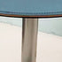 Modern Simplicity Round Saddle Leather Stainless Steel Dining Table For 2 Seats