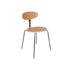 Contemporary Nordic Wood Stainless Steel Round Dining Chair Backrest For Dining Room