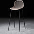 Contemporary Scandinavian Round Plastic Bar Stool Backrest Footrest For Dining Room