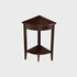 Contemporary Retro Triangle Rubber Wood Side Table 2-Tier For Living Room