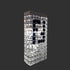 Modern Minimalist Rectangular Small Square Stainless Steel Crystal 3-Light Wall Sconce Lamp For Living Room