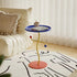 Contemporary Creative Color Blocking Iron Tray Top Distortion End Table For Living Room