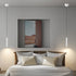 Modern Minimalist Iron Aluminum Strip LED Pendant Light For Bedroom