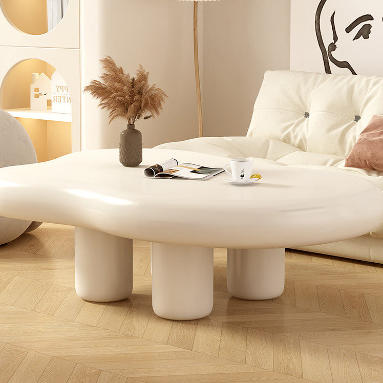 Modern Minimalist Cream Clouds Density Board Coffee Table For Living Room