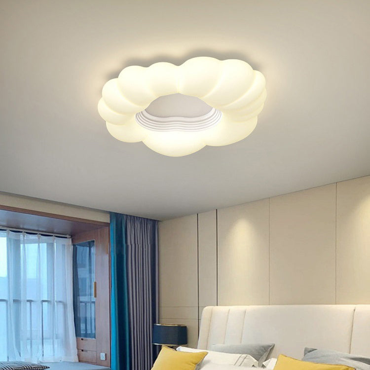 Contemporary Creative PE Cloud Shape Iron LED Flush Mount Ceiling Light For Living Room