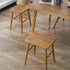 Traditional Japanese Square Wood Chair Footrest Four Legs For Living Room