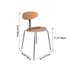 Contemporary Nordic Wood Stainless Steel Round Dining Chair Backrest For Dining Room