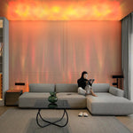 Modern Art Deco Dynamic Water Pattern Rectangle Cylinder Aluminum Acrylic LED Standing Floor Lamp For Living Room