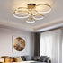 Contemporary Luxury Circle Combo Design LED Semi-Flush Mount Ceiling Light For Bedroom