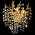 Modern Luxury Aluminum Crystal Branch Bead 2/3 Light Wall Sconce Lamp For Living Room