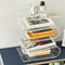 Contemporary Creative S-Shaped Acrylic Multifunctional Storage End Table 4-Tier For Living Room