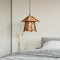 Traditional Japanese Resin Iron Copper House Cylinder 1/3 Light Island Light Chandelier For Dining Room