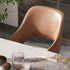 Contemporary Luxury Microfiber Leather Upholstered Carbon Steel Dining Chair Backrest For Dining Room