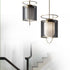 Modern Minimalist Cylinder Lantern Iron PVC LED Pendant Light For Living Room