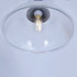 Contemporary Industrial Iron Vertical Ribbed Glass Semicircle 1-Light Pendant Light For Dining Room