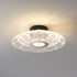 Modern Luxury Iron Stainless Steel Acrylic Flower Round LED Semi-Flush Mount Ceiling Light For Bedroom