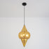 Traditional Vintage Hollow Carved Cone Iron 1-Light Pendant Light For Living Room