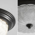 Contemporary Nordic Round Strip Crystal Glass Copper LED Flush Mount Ceiling Light For Bedroom