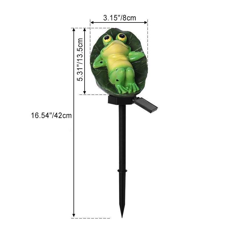 Modern Art Deco Waterproof Solar PP Plastic Resin Frog LED Landscape Lighting Outdoor Light For Garden