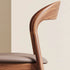 Contemporary Scandinavian Curved Back Ash Wood Sponge Dining Chair Backrest For Dining Room