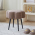 Modern Minimalist Cloud Lambswool Carbon Steel Vanity Stool For Bedroom