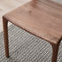 Contemporary Retro Walnut Wood Square Dining Chair Backrest For Dining Room