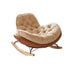 Contemporary Nordic Tufted Velvet Upholstered Rocking Chair Backrest For Living Room