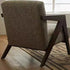 Contemporary Nordic Square Upholstered Cotton Linen Fabric Solid Wood Accent Chair Backrest Armrest For Living Room