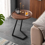 Modern Simplicity Round MDF Iron End Table Movable For Living Room