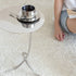 Modern Minimalist Round J-Shaped Stainless Steel Coffee Table For Living Room