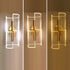 Modern Luxury Iron Acrylic Skeletonized Column Cut Lozenge Line LED Wall Sconce Lamp For Hallway