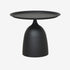 Modern Minimalist Round Cylinder Base Iron End Table 1-Tray For Living Room