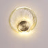 Contemporary Luxury Full Copper Water Ripple Circle Crystal LED Wall Sconce Lamp For Bedroom