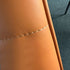 Modern Minimalist Rectangular Striped Leather Carbon Steel Dining Chair Backrest For Dining Room