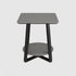 Modern Minimalist Square Round Rock Slab Iron Side Table 2-Tier For Living Room