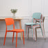 Contemporary Nordic Macaron Plastic Square Stackable Dining Chair Open Back For Dining Room