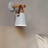 Modern Minimalist Wood Iron Cylinder 1-Light Wall Sconce Lamp For Bedside