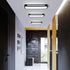 Modern Minimalist Rectangle Iron Acrylic LED Flush Mount Ceiling Light For Bedroom