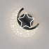 Contemporary Creative Kids Star Moon Acrylic Aluminum Iron LED Wall Sconce Lamp For Bedroom