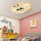 Contemporary Creative Bee Elephant Star Kids Hardware Acrylic LED Flush Mount Ceiling Light For Bedroom