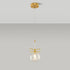 Modern Luxury Crown Orb All Brass Glass 1-Light Pendant Light For Bedroom